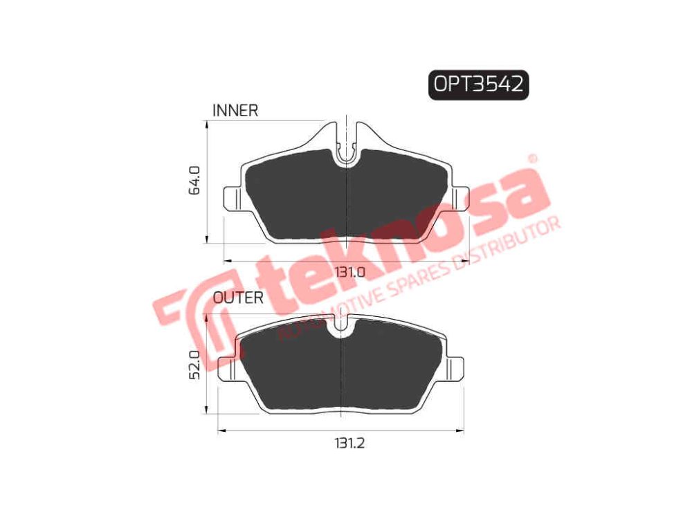 Optimasa® Front Brake Pads OPT3542